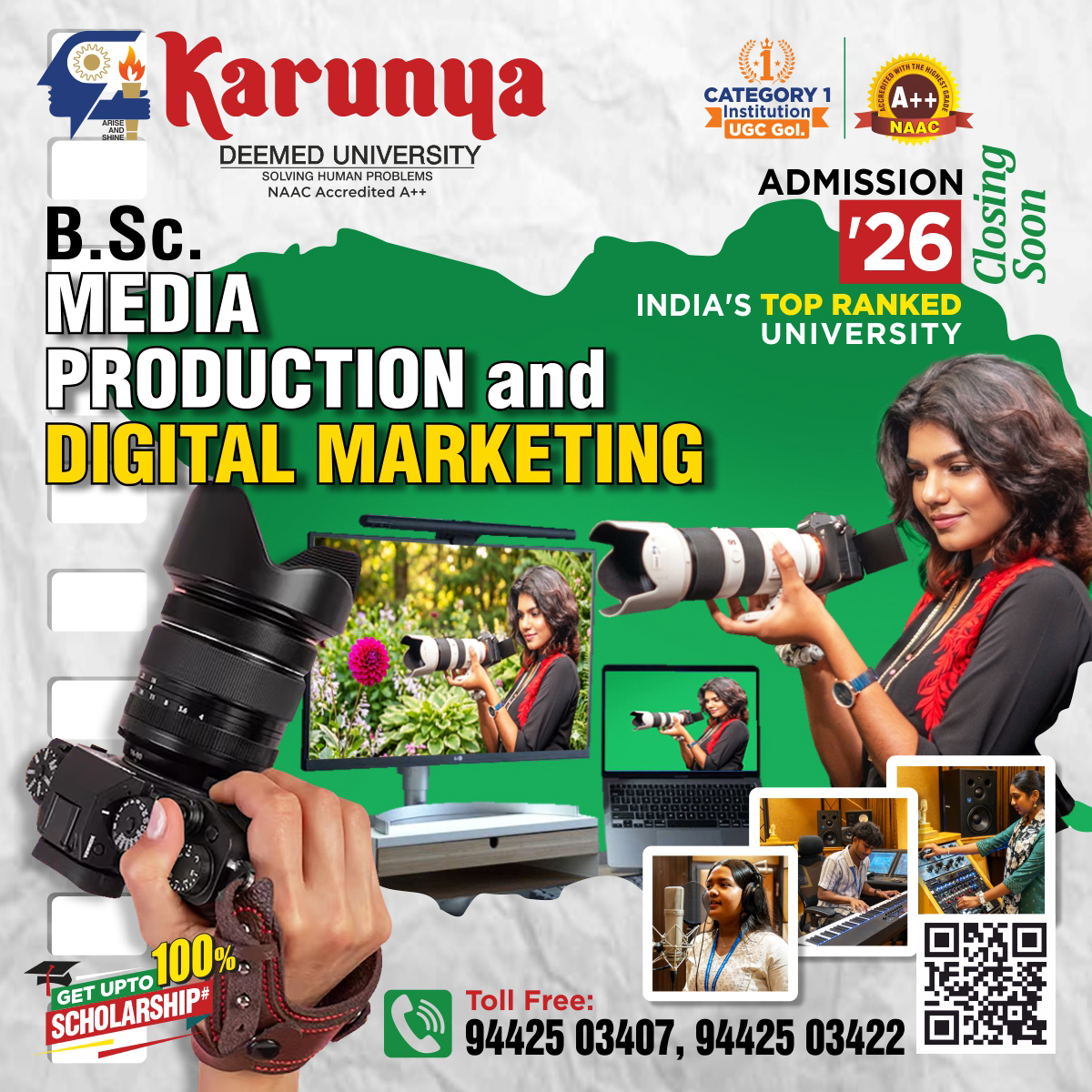 Karunya Institute of Technology and Sciences - Deemed University Facebook ad: Top Ranked University