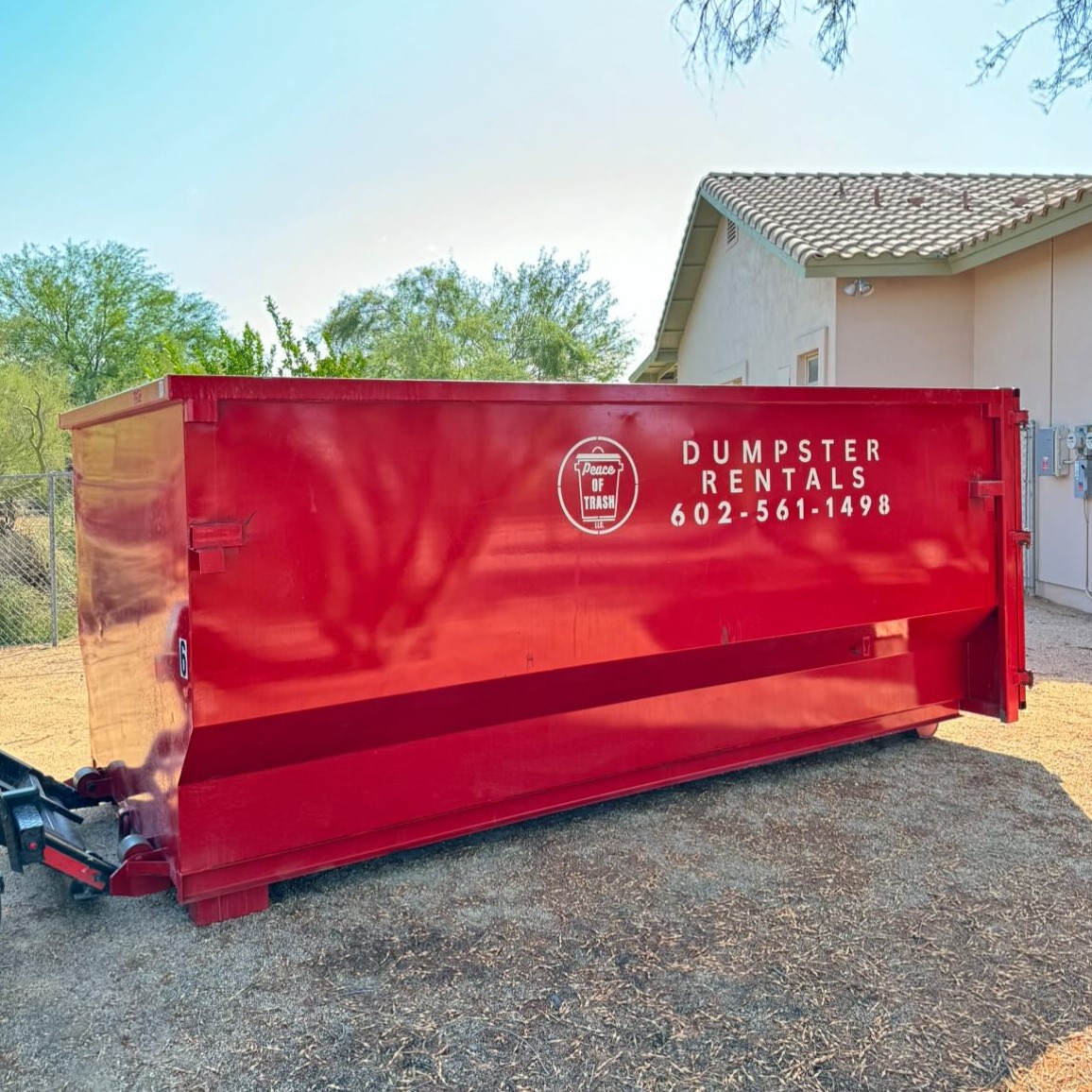 Peace Of Trash Facebook ad: 13 & 21 Yard Dumpsters Ready To Serve…