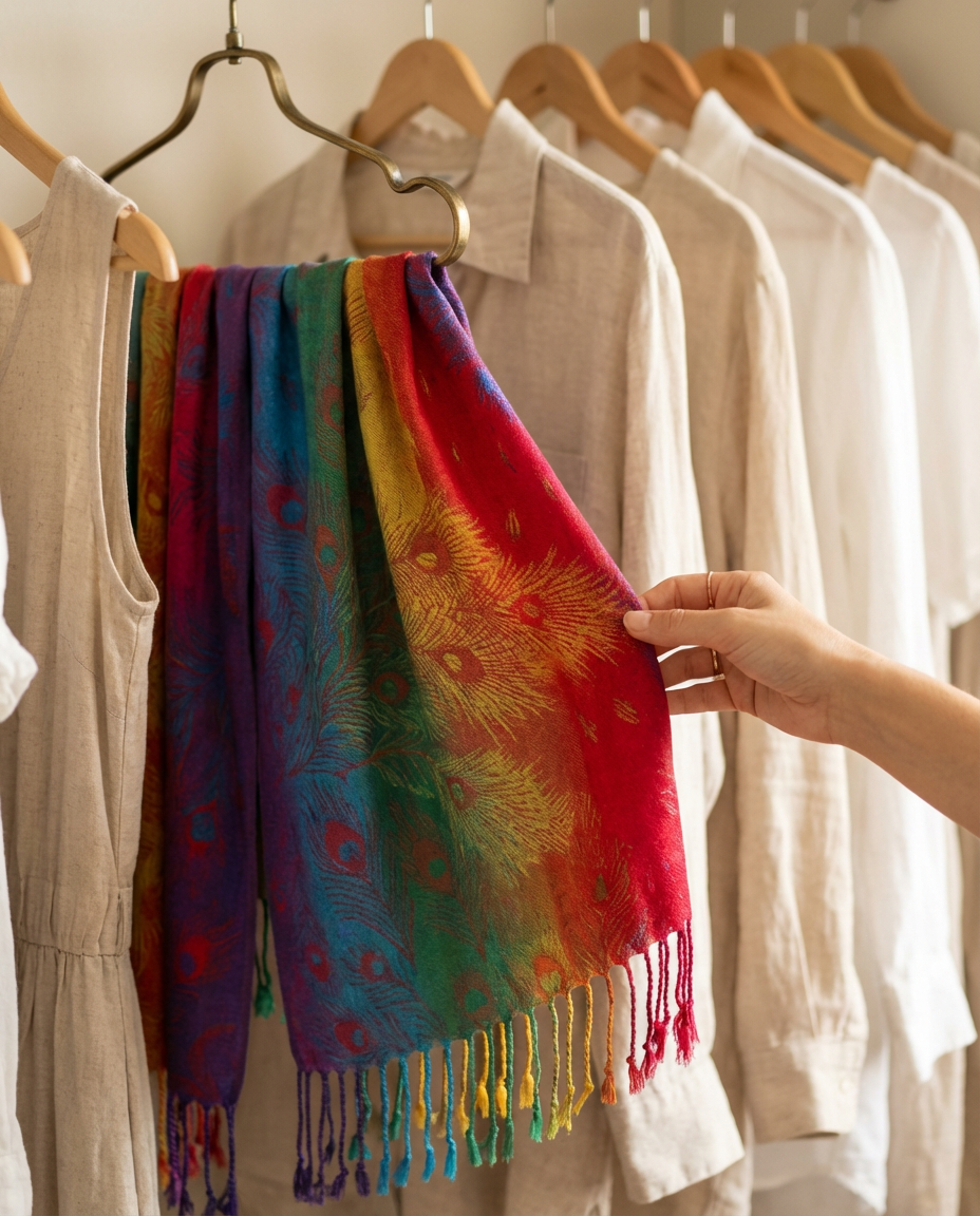 Harper-Heights Online Facebook ad: Boho Cashmere Wrap