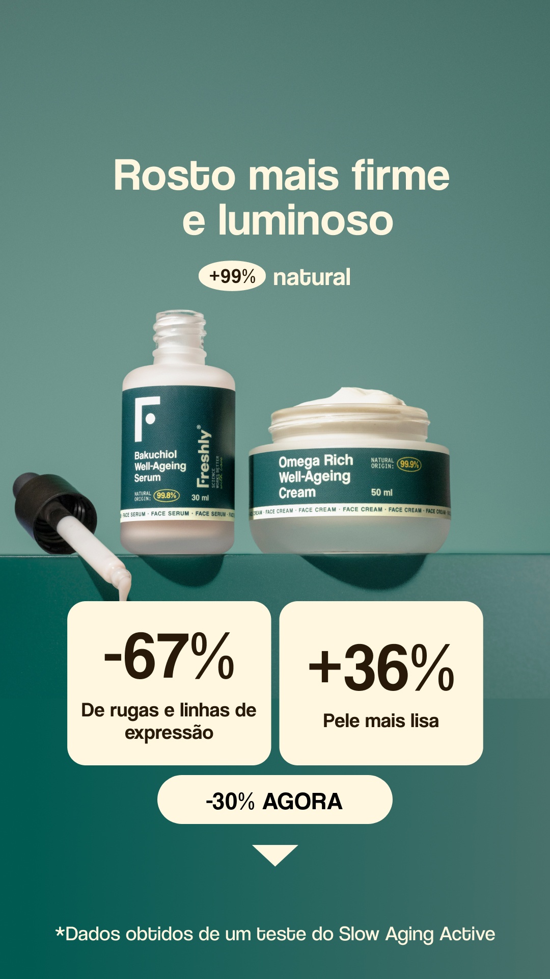 Freshly Cosmetics Facebook ad from Feb 22, 2026
