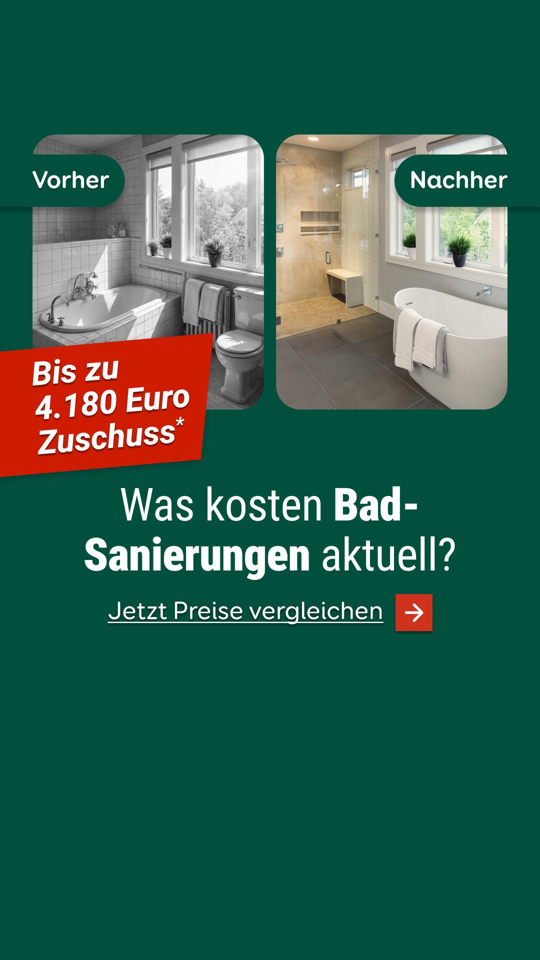 Aroundhome - Badezimmer Facebook ad from Mar 25, 2026