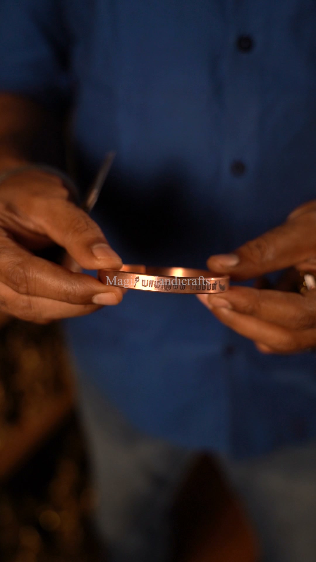 Magizh Handicrafts Facebook ad: Yamirukka Bayamen with Vel and Mayil Copper Bracelet | Ma.