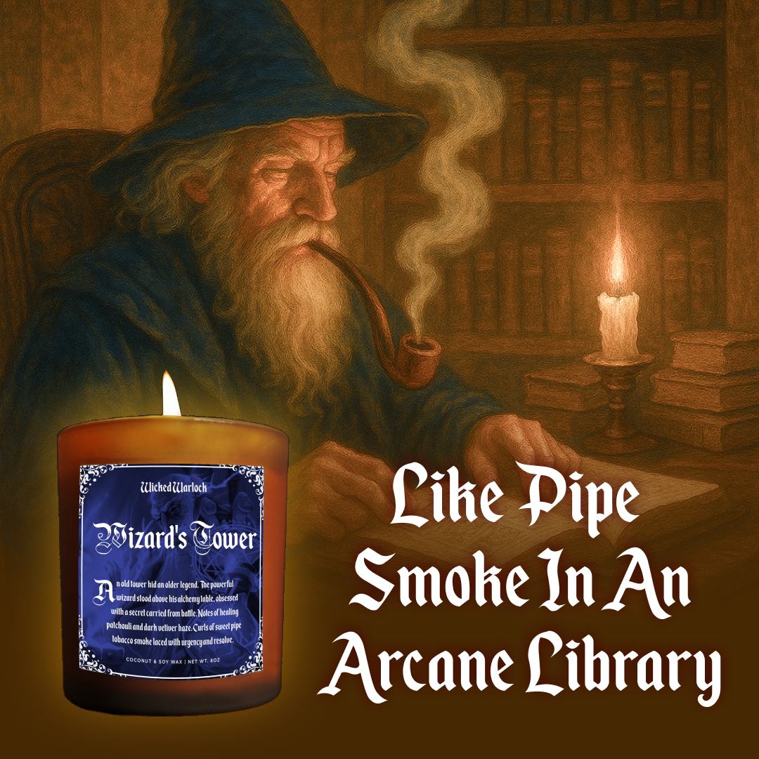 Wicked Warlock Facebook ad: Like Hiding In A Wizard's Study