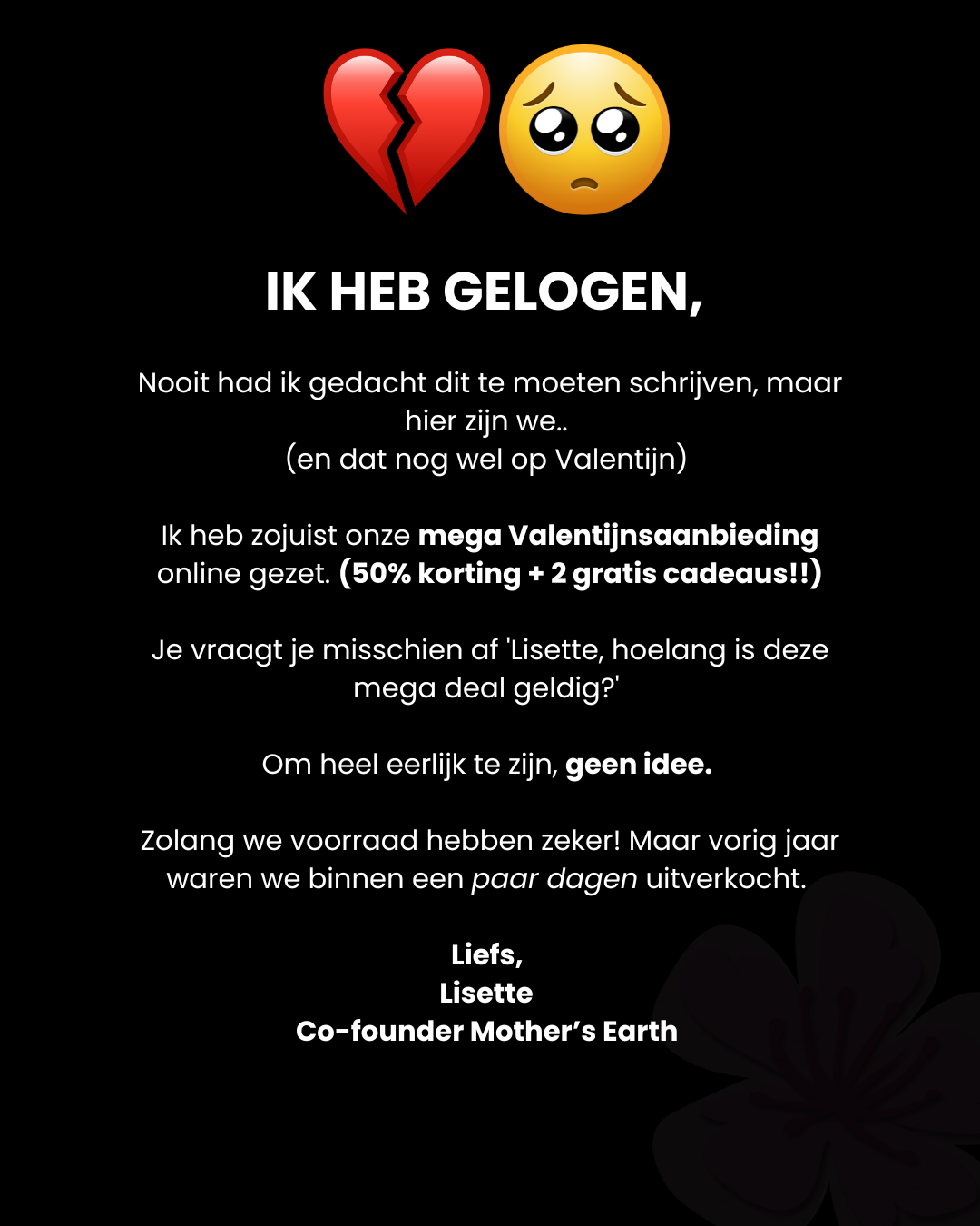 Mothers Earth Facebook ad