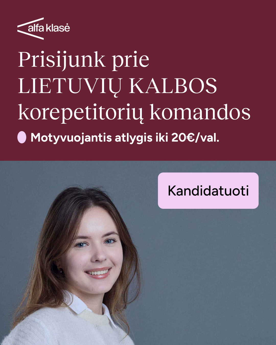 Alfa Klasė Facebook ad