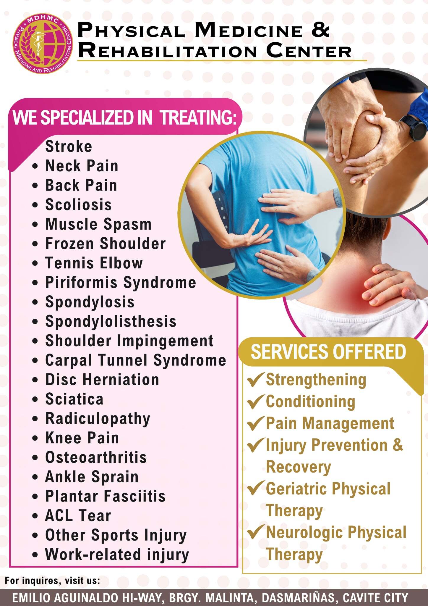 Medcor Physical Medicine & Rehabilitation Center Facebook ad: Chat in Messenger