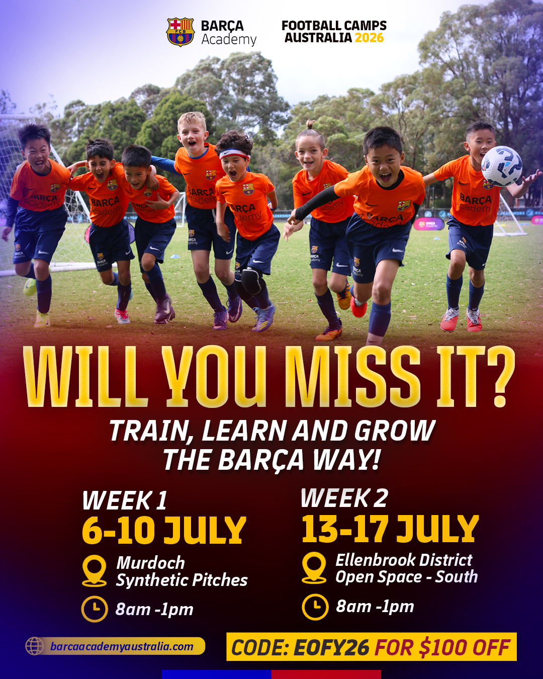 Barça Academy Australia & New Zealand Facebook ad