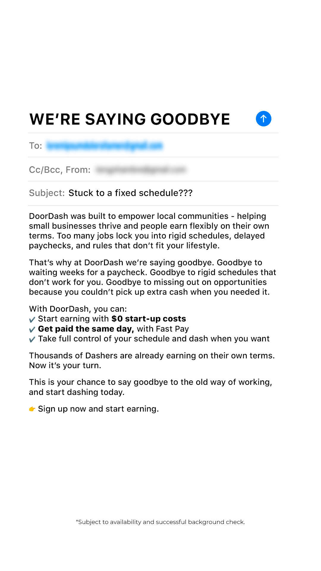 DoorDash Facebook ad