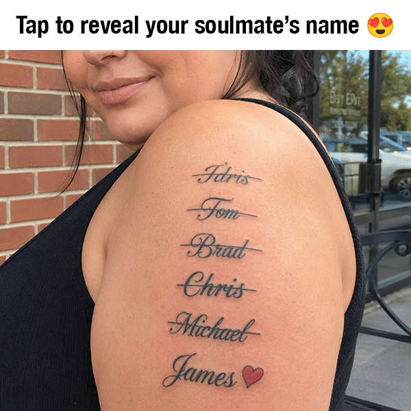 OMG Facebook ad: The name of your soulmate is.
