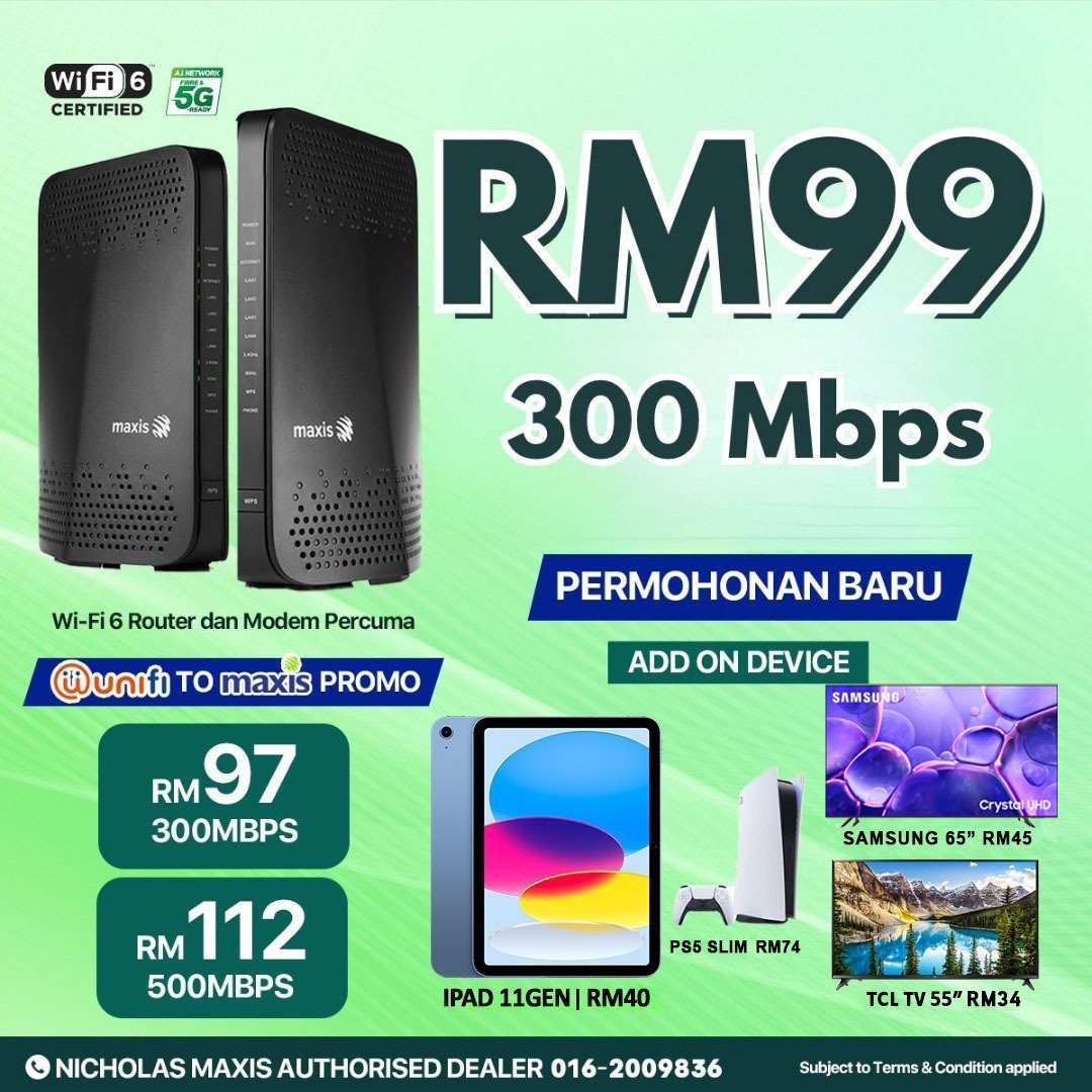 Unifi Maxis Astro Internet Authorised Dealer Facebook ad: Chat with us
