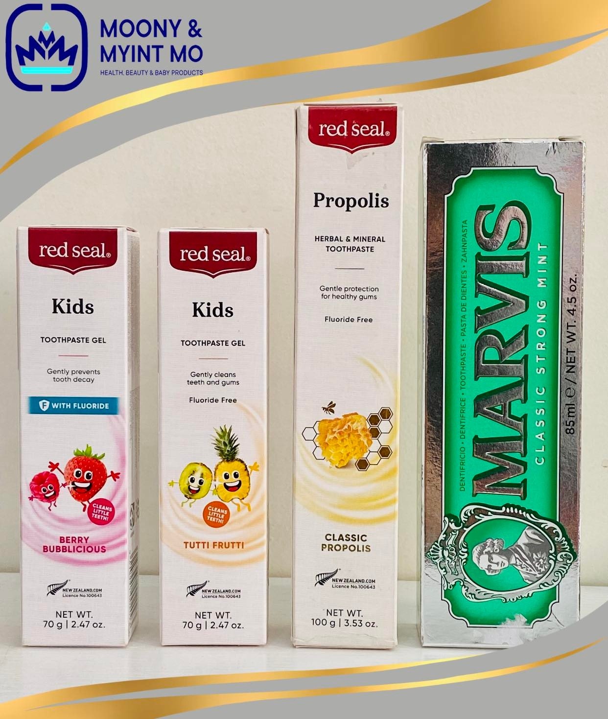 Moony & Myint Mo - Health, Beauty & Baby Products Facebook ad: Toothpaste & Toothbrush