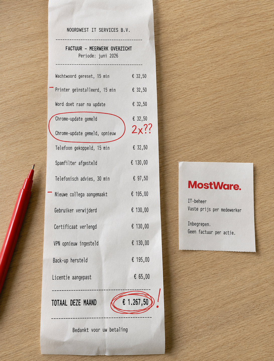MostWare Facebook ad: Buiten scope bestaat hier niet.