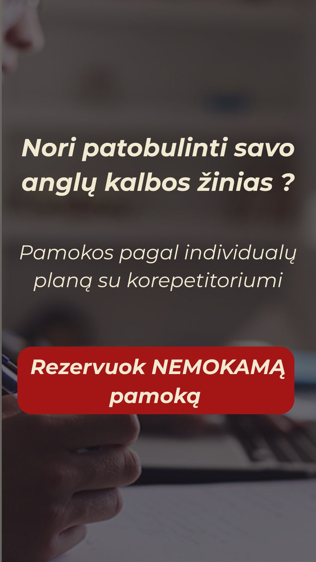 Mantas L Matiekos Korepetitorius Facebook ad from Jan 18, 2026