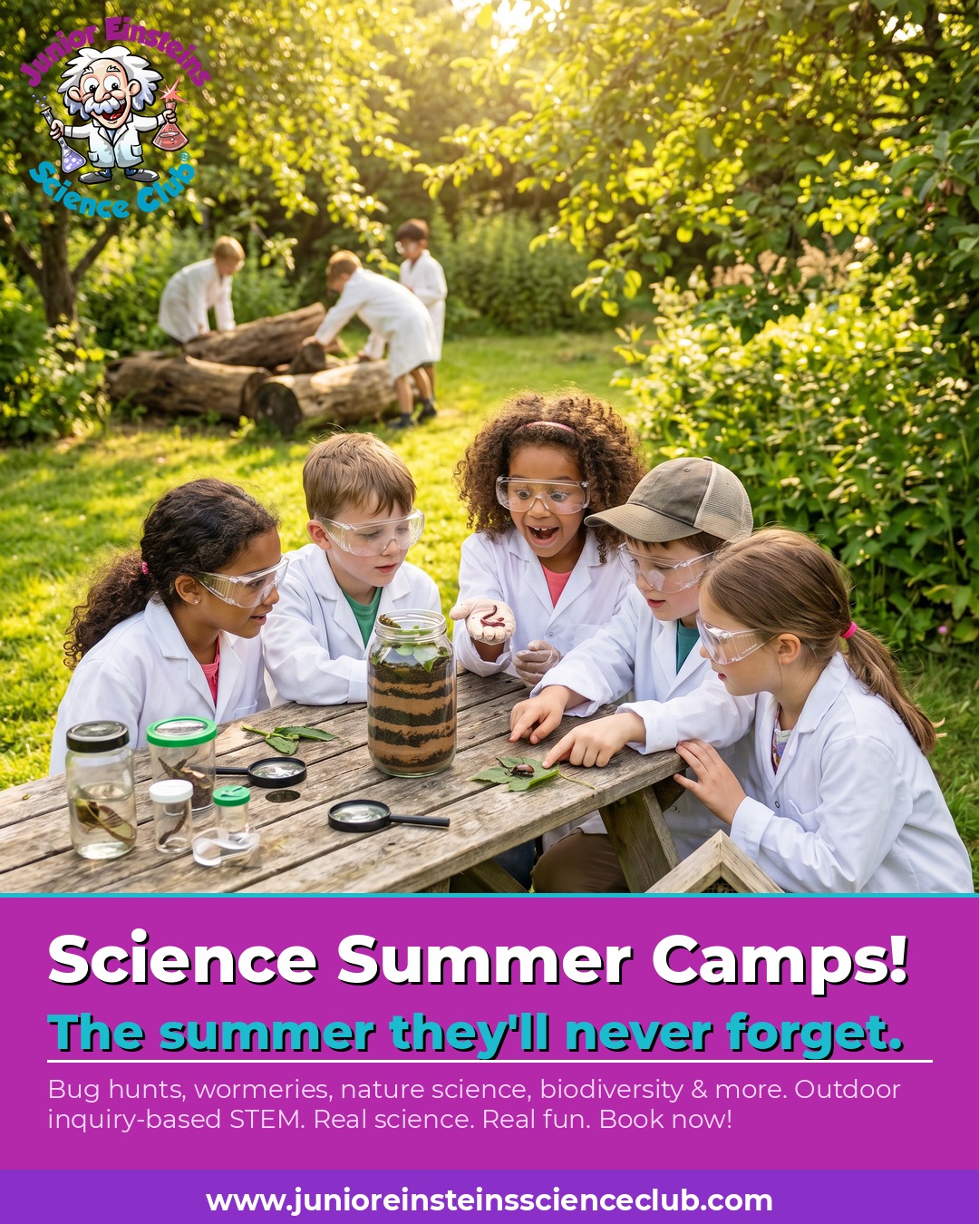 Junior Einsteins Science Club Facebook ad