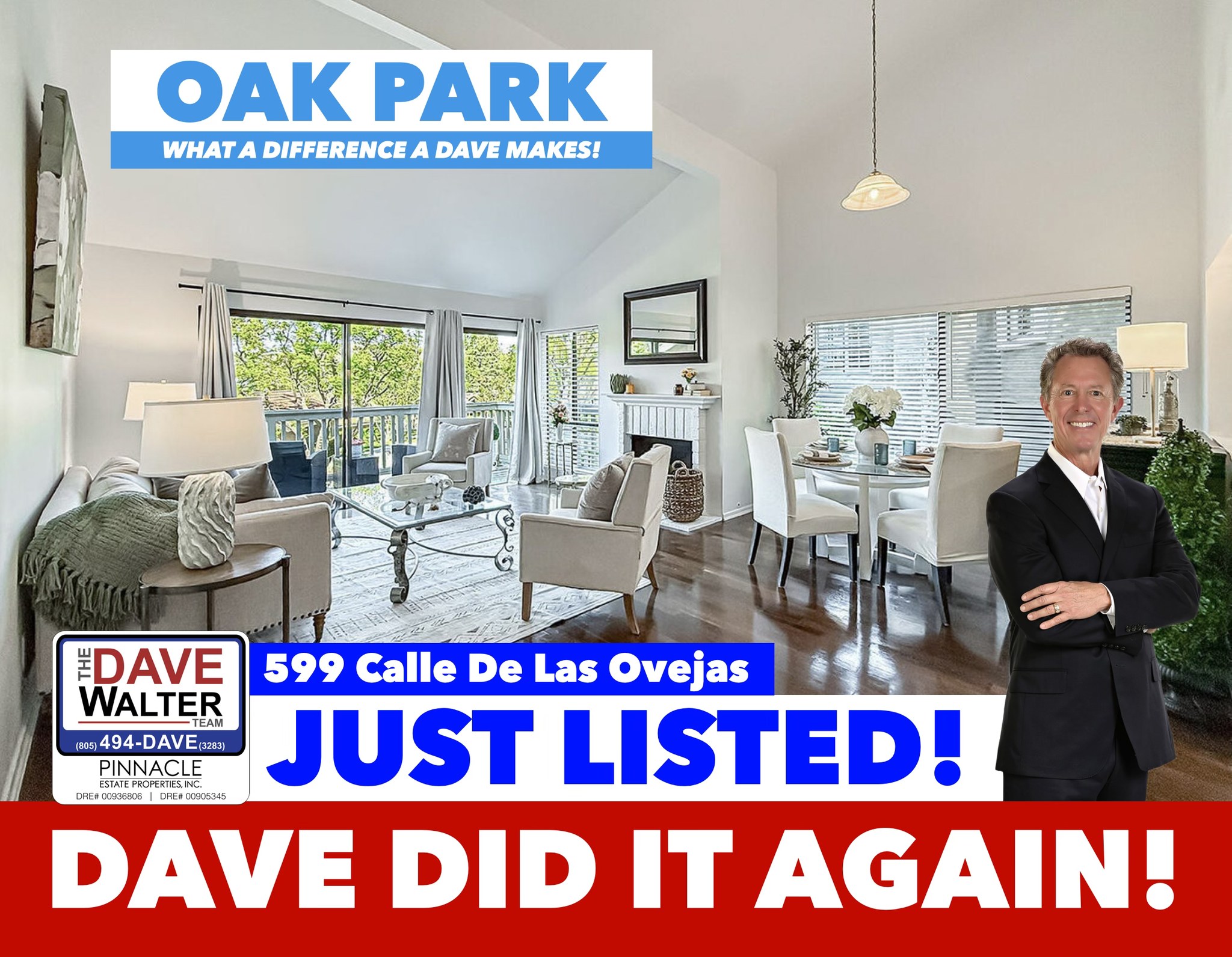 The Dave Walter Team Facebook ad: 599 Calle De Las Ovejas, Oak Park, CA 91377 | MLS…