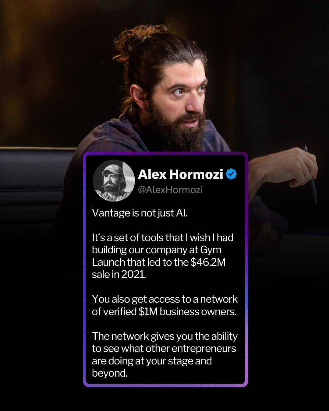 Alex Hormozi Facebook ad