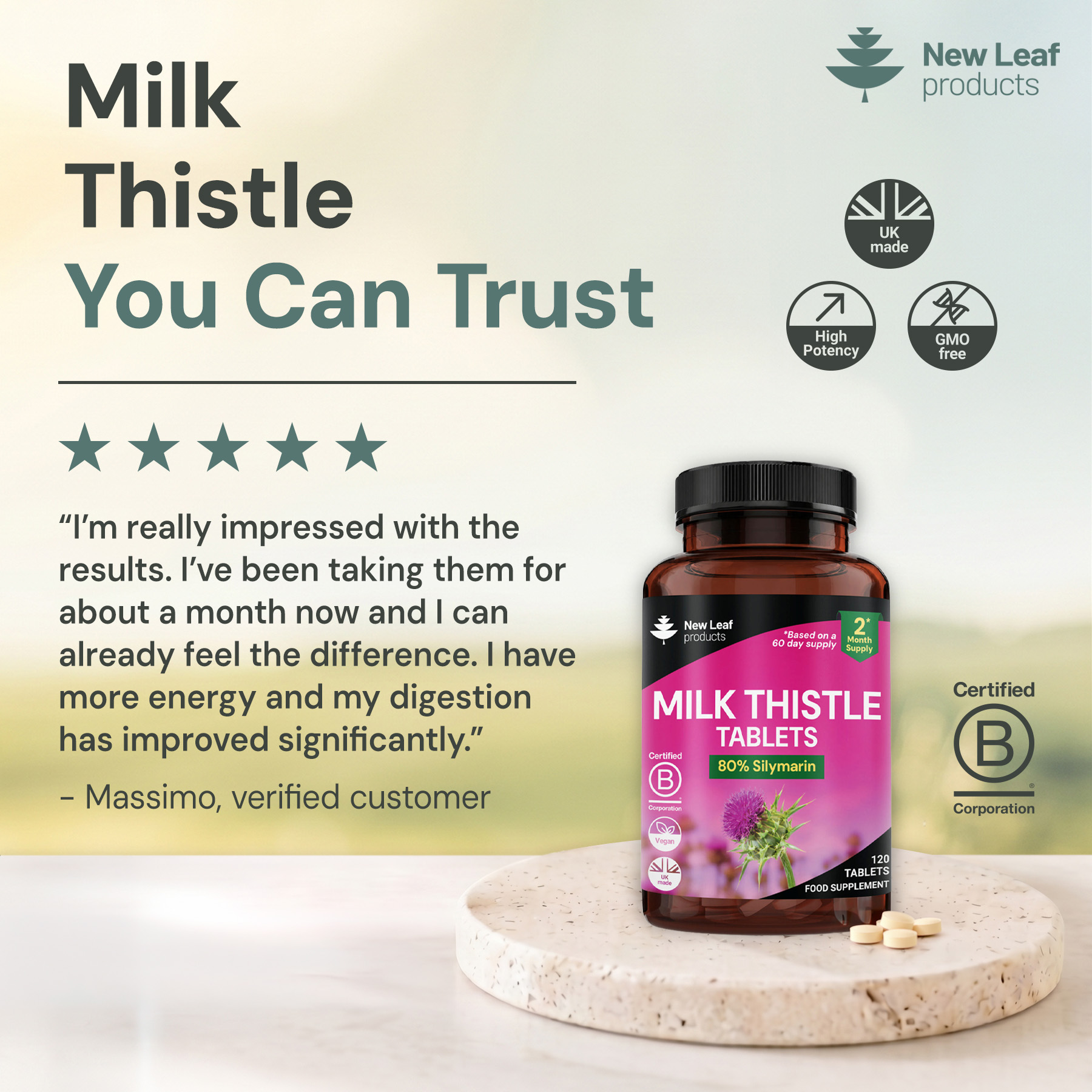 New-Leaf-Products.com Facebook ad