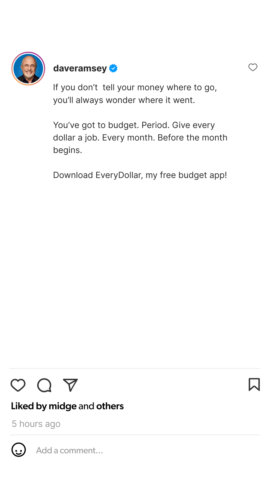 Dave Ramsey Facebook ad