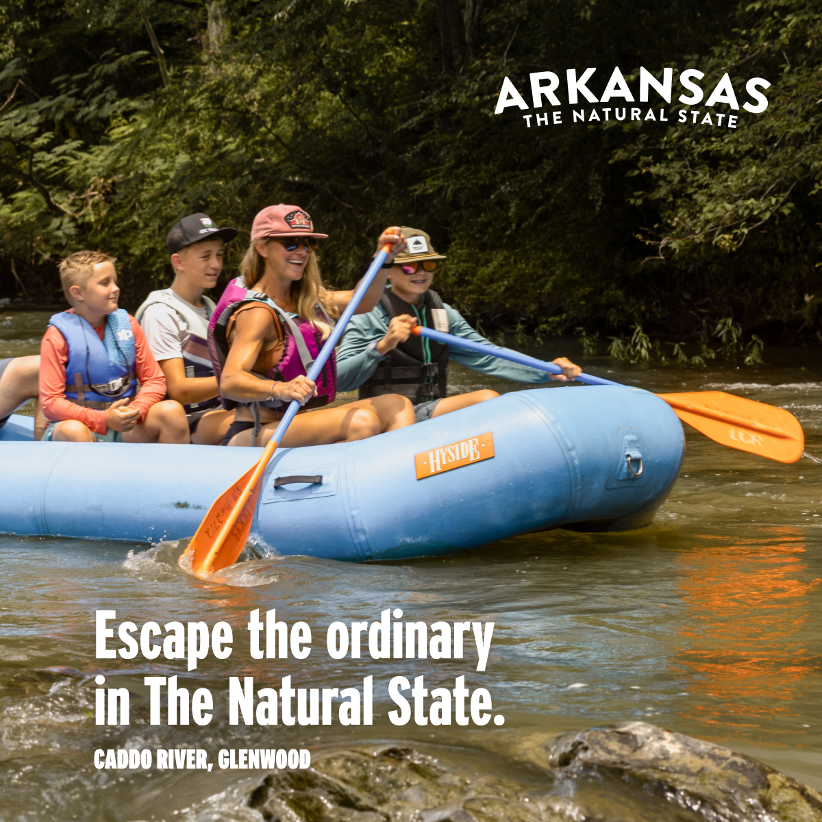 Arkansas - The Natural State Facebook ad: Outdoor adventures, scenic drives, charming towns and…