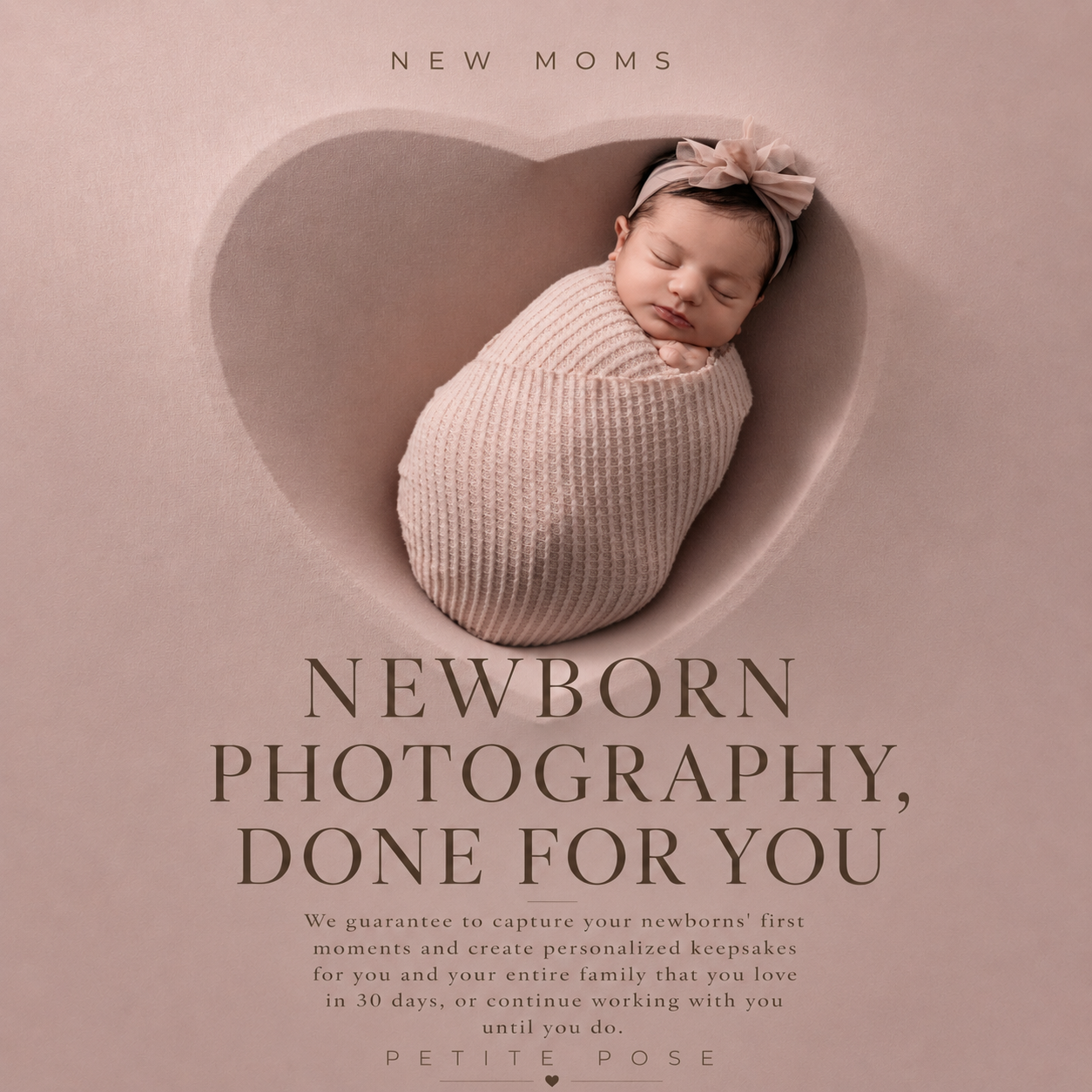 Petite Pose Facebook ad: Newborn wall art done for you