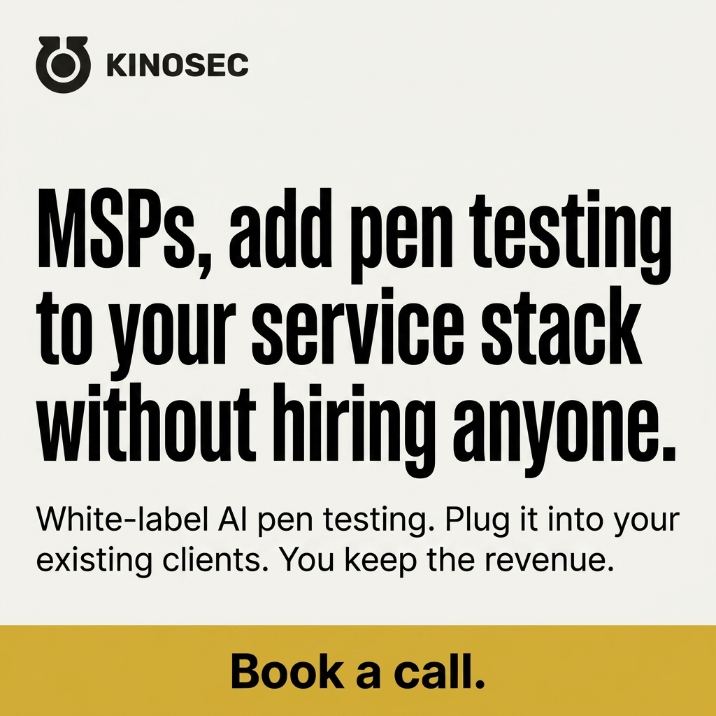 KinoSec Facebook ad: MSPs: Add New Revenue From Your Existing Clients