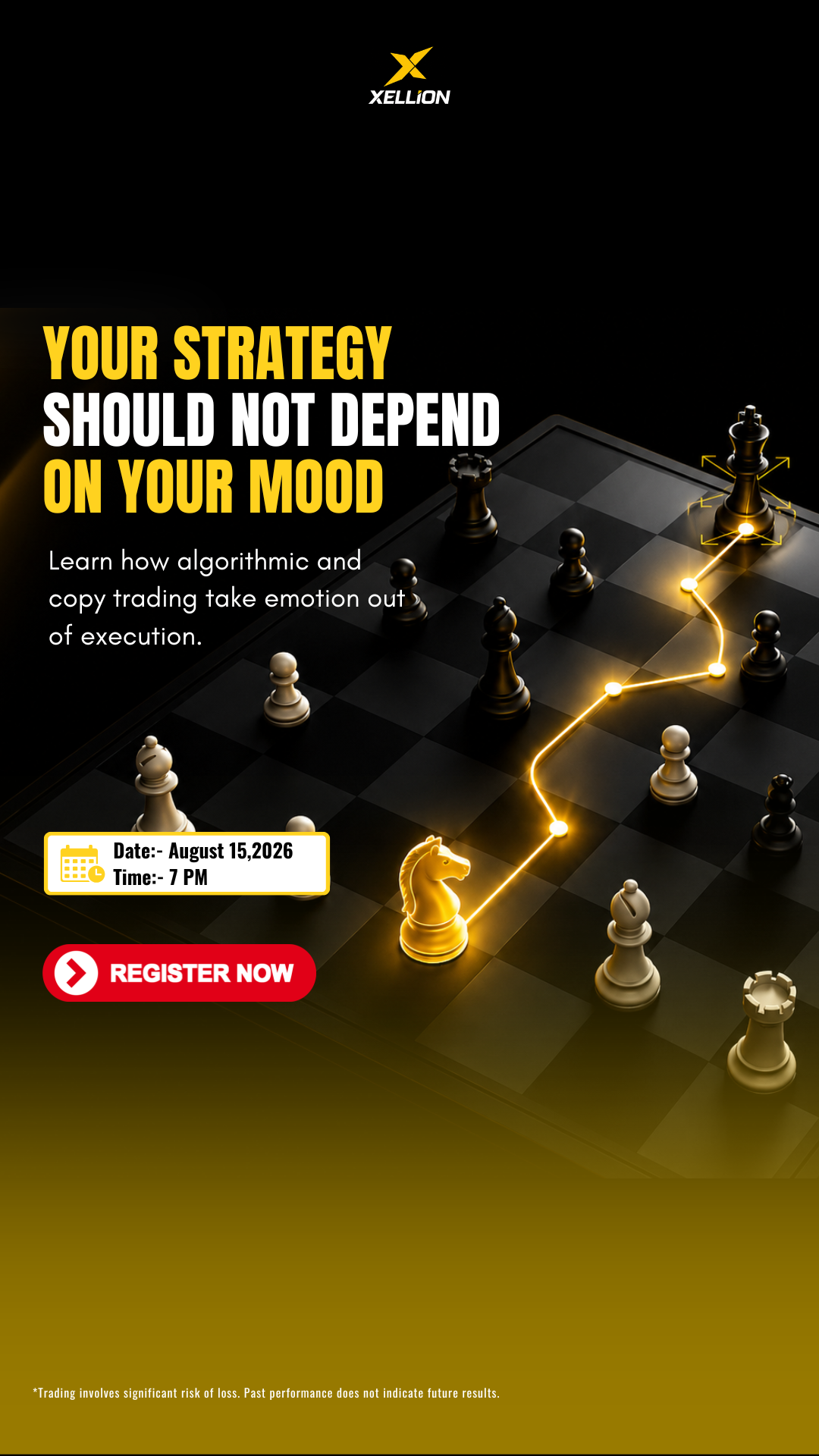 Xellion Markets Facebook ad from Aug 12, 2026