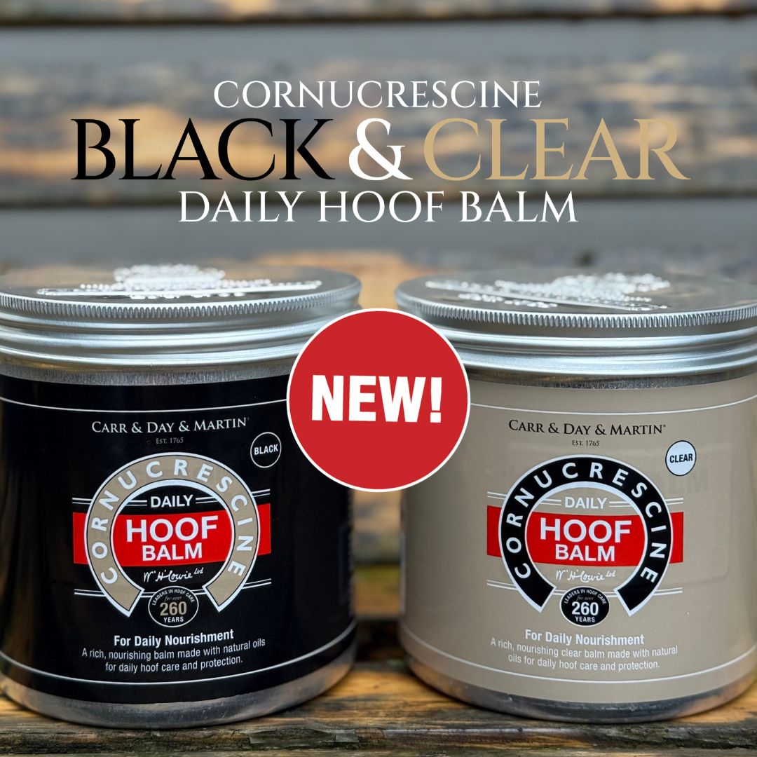 Carr & Day & Martin Facebook ad: New Horse Hoof Balms, Black & Clear
