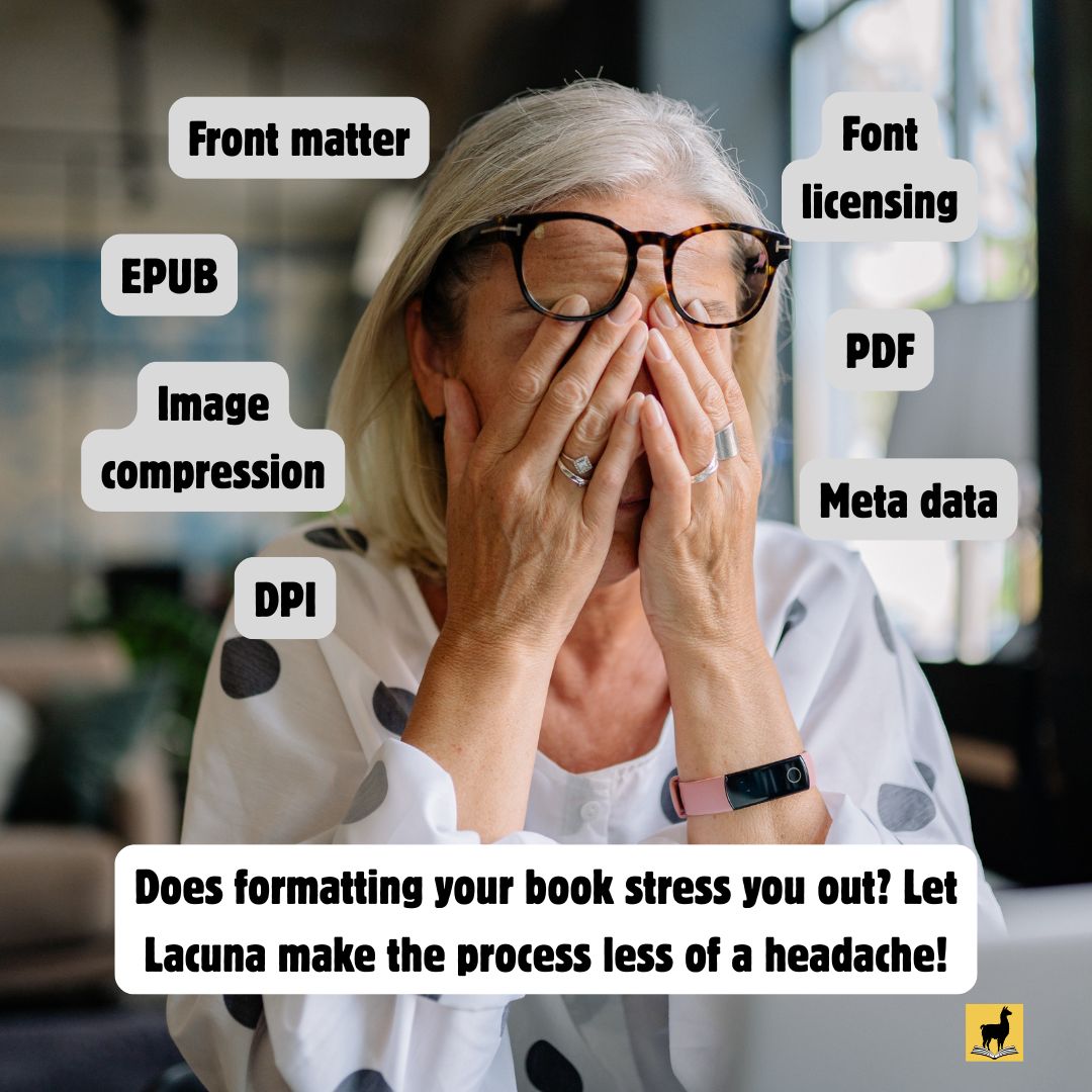 Lacuna Book Formatter Facebook ad: Format your book in minutes!