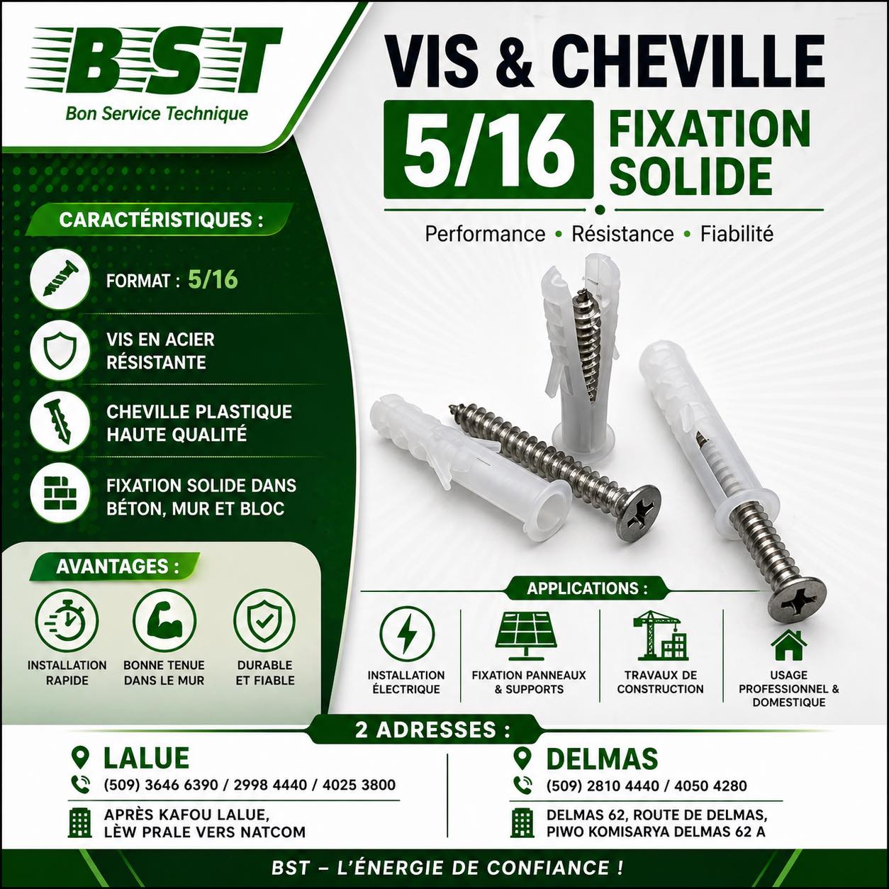 BST Delmas Facebook ad: Nou gen tout accessoires yo, pou sistèm solè…