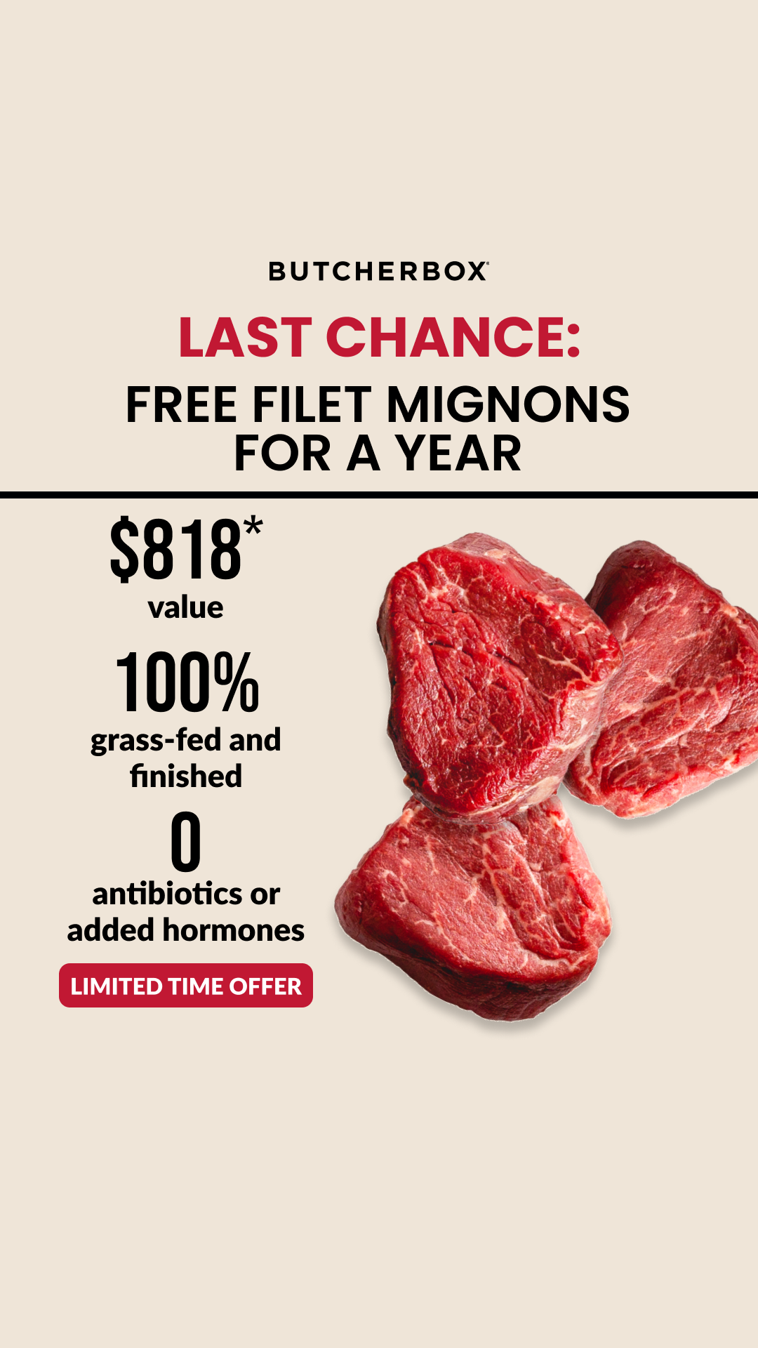 ButcherBox Facebook ad