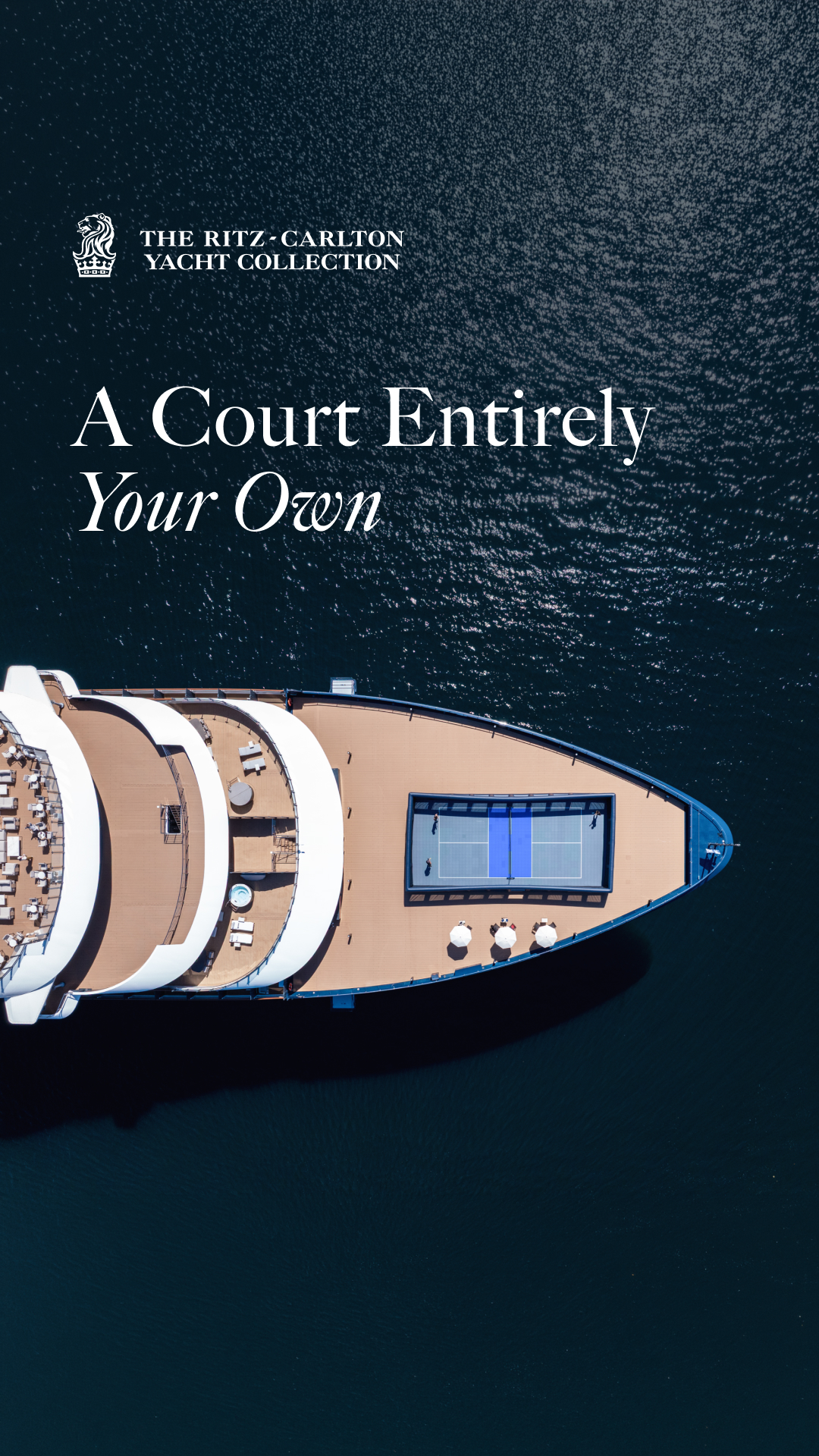 The Ritz-Carlton Yacht Collection Facebook ad: Pickleball on the Bow