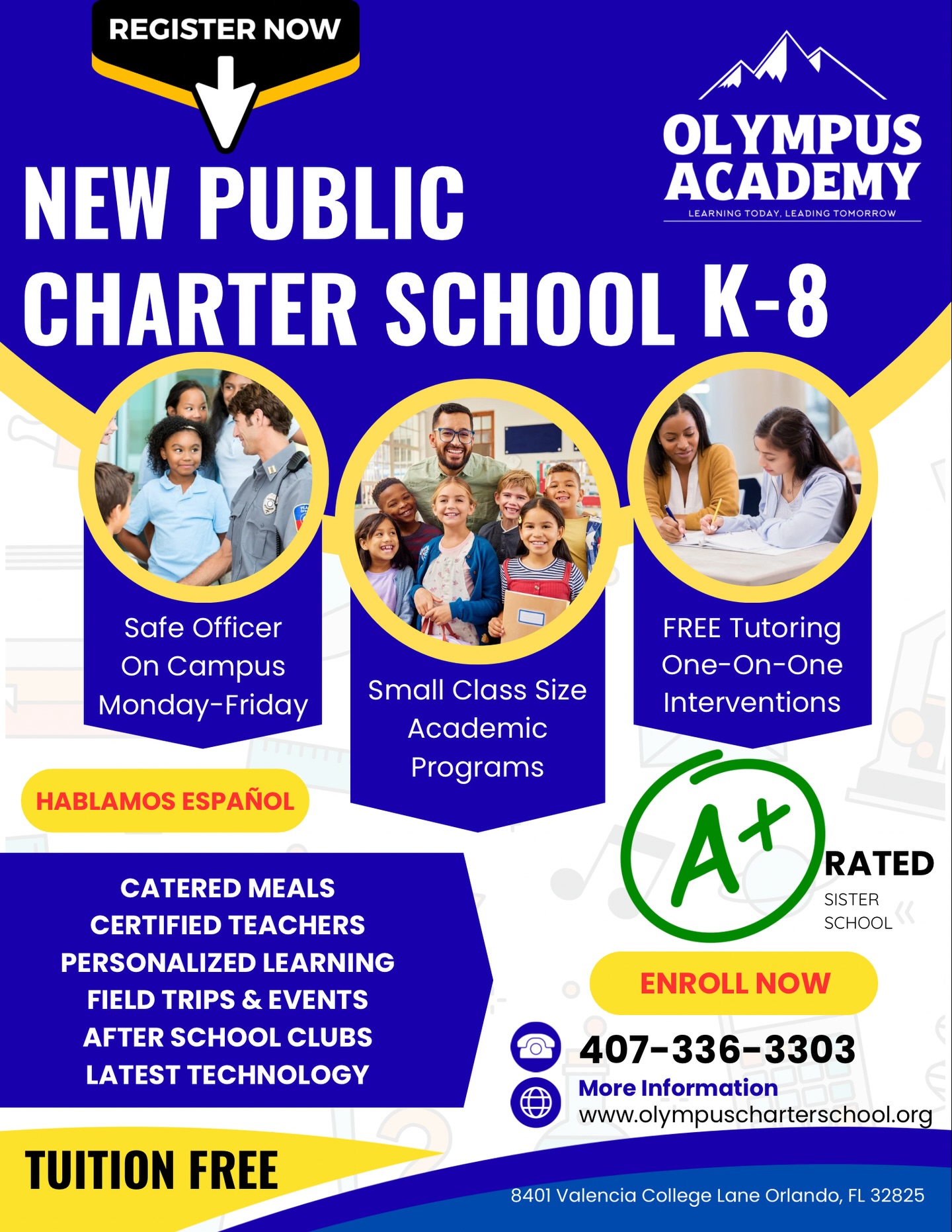Olympus Academy Charter School Facebook ad: Ready for a New Kind of Learning?