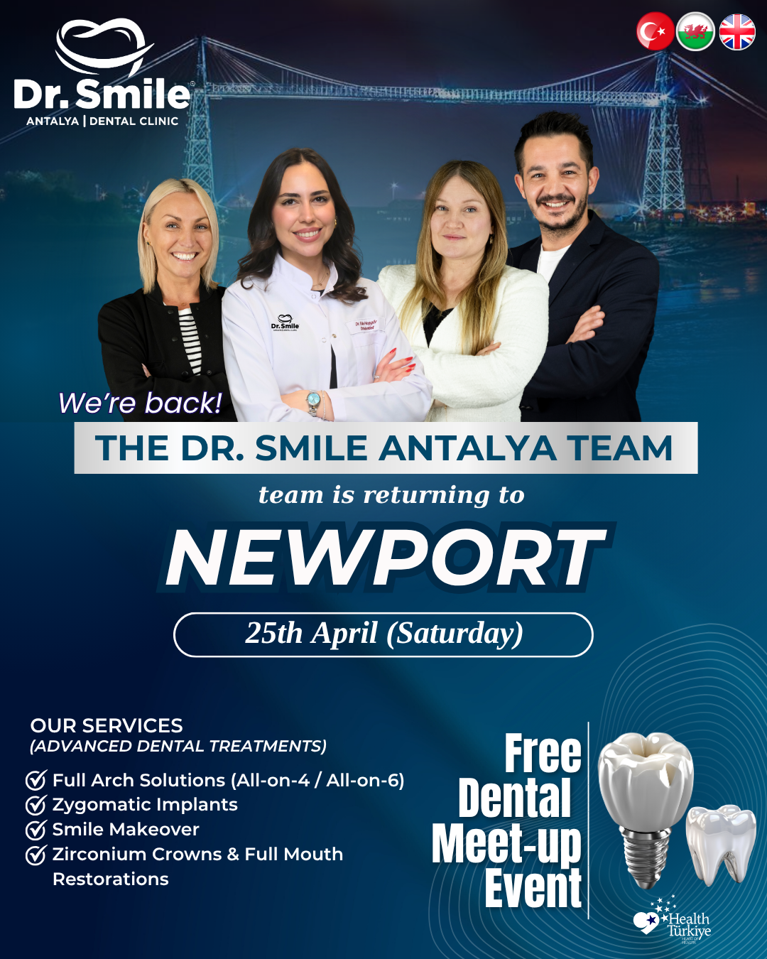 Dr Smile Antalya Dental Clinic Facebook ad: FREE DENTAL MEET-UP!