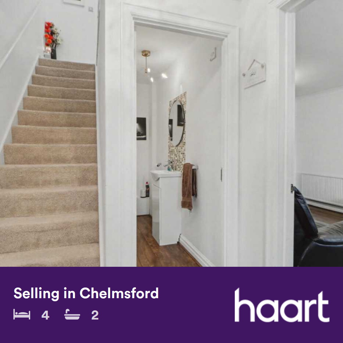 haart Facebook ad: A well presented four bedroom link detached family home…