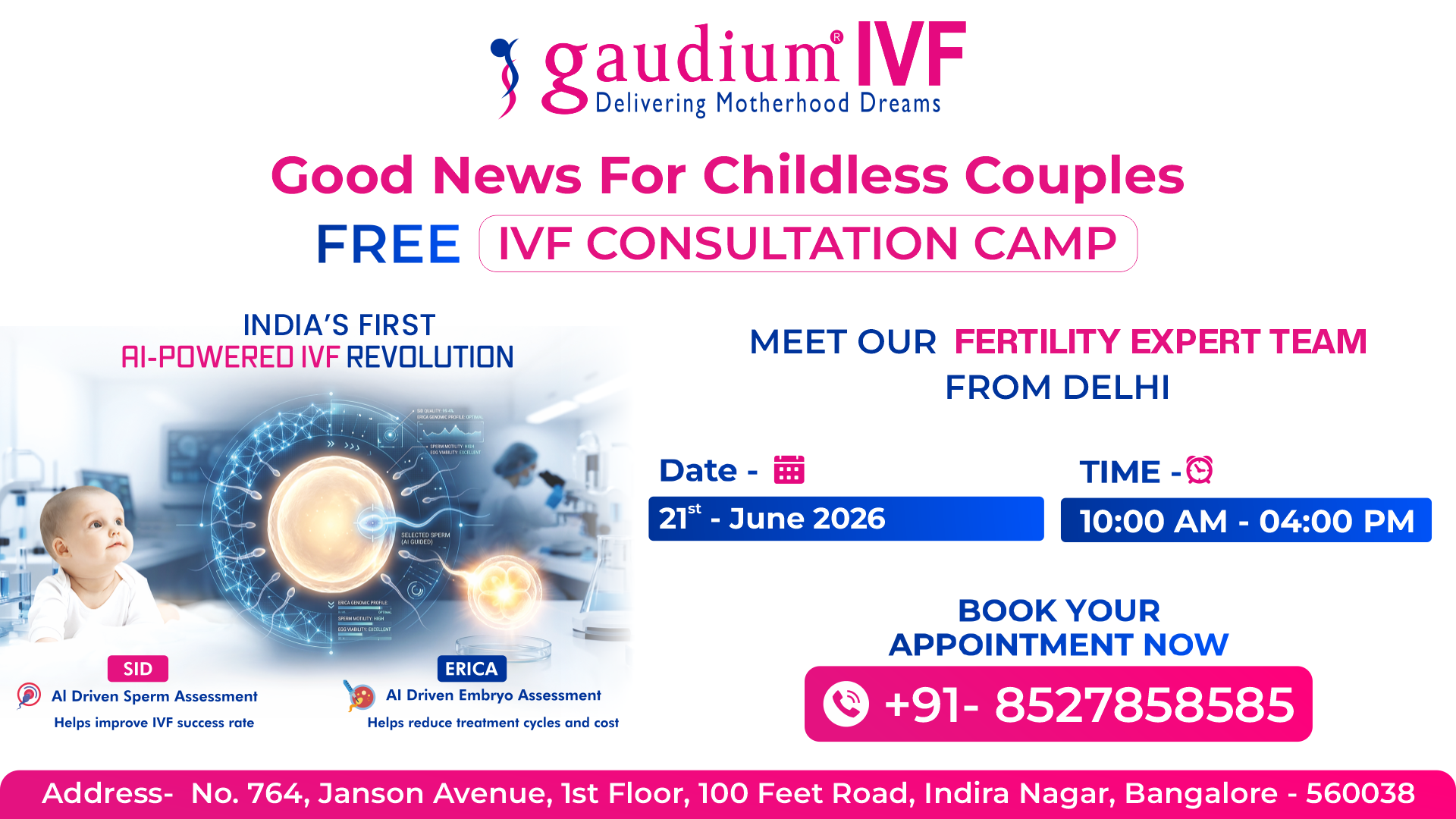 Gaudium IVF Centre Facebook ad