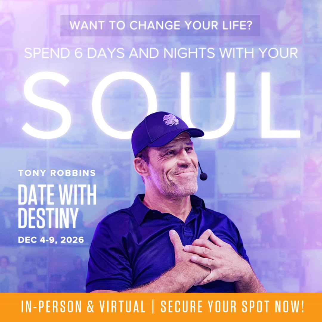Tony Robbins Facebook ad: Total Life Transformation Starts Here