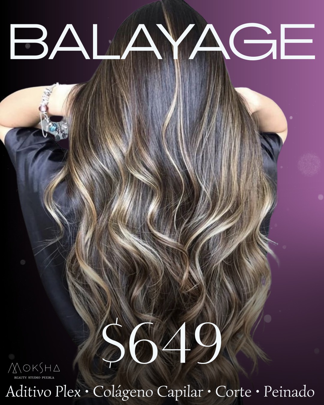 Moksha Beauty Studio Puebla Facebook ad: B A L A Y A G E