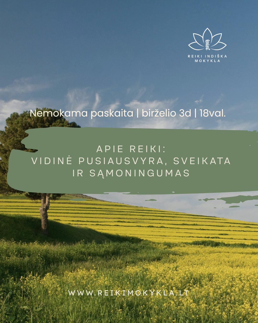 Indiška Reiki mokykla Facebook ad
