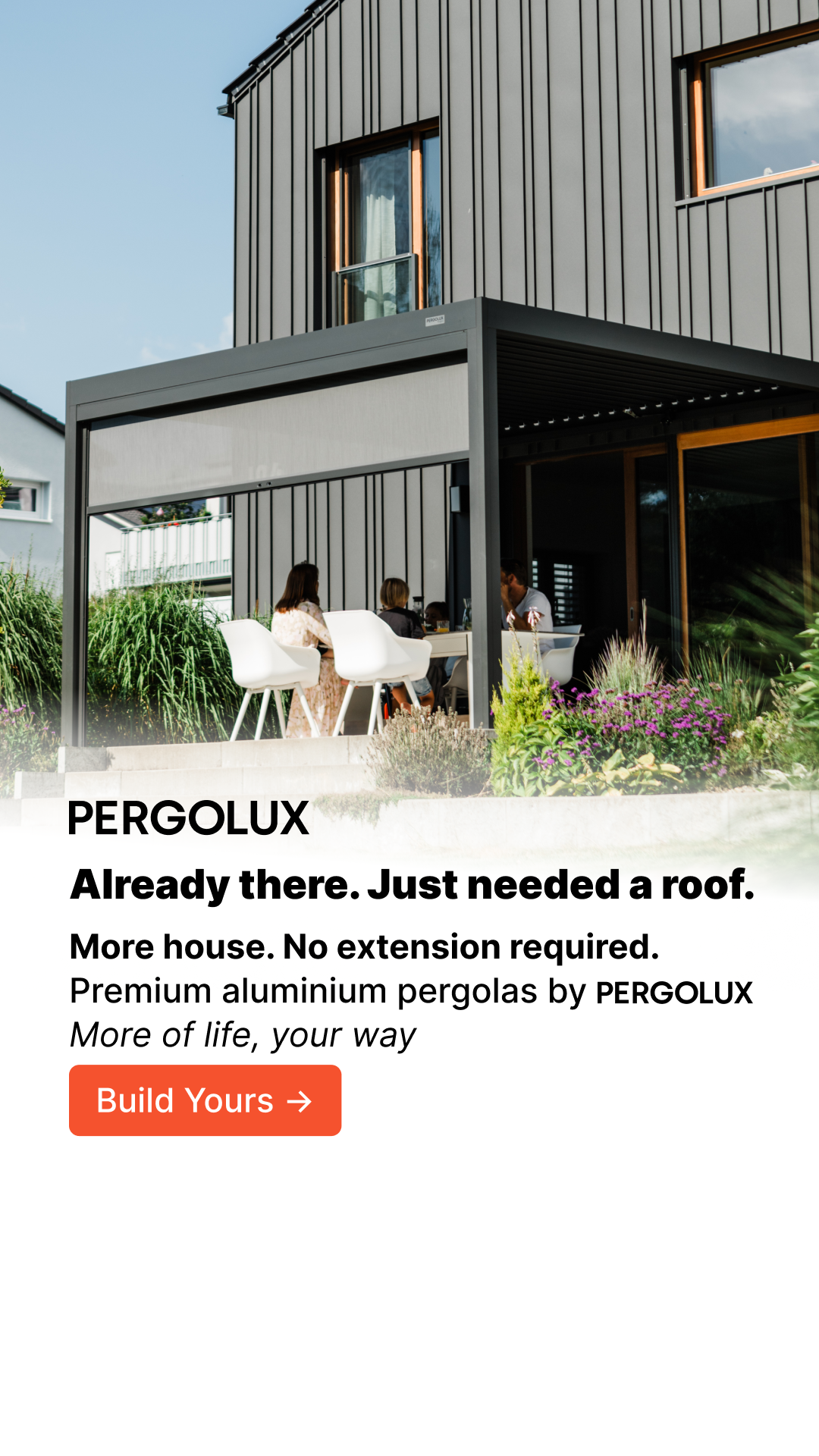 pergolux.co.uk Facebook ad from Aug 6, 2026