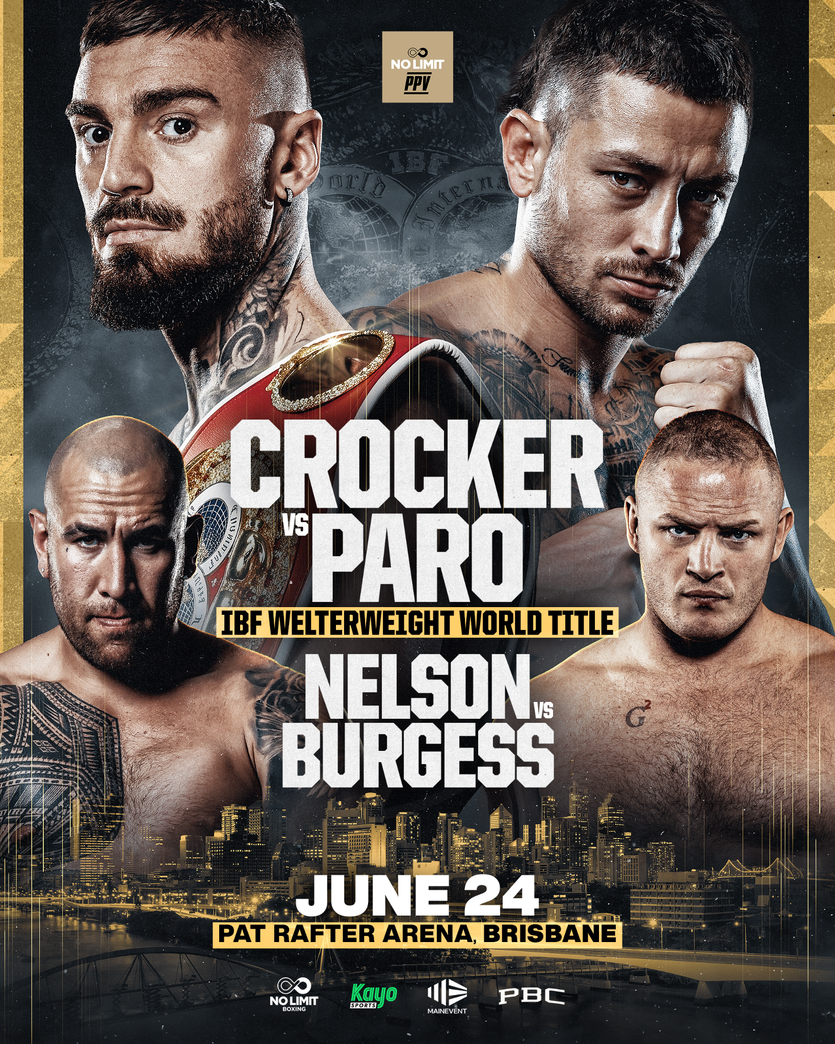 No Limit Boxing Facebook ad: Liam Paro | IBF World Title