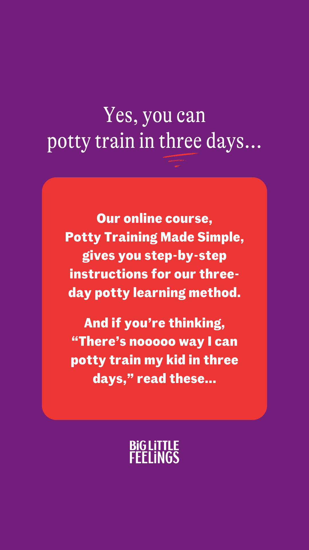Big Little Feelings Facebook ad