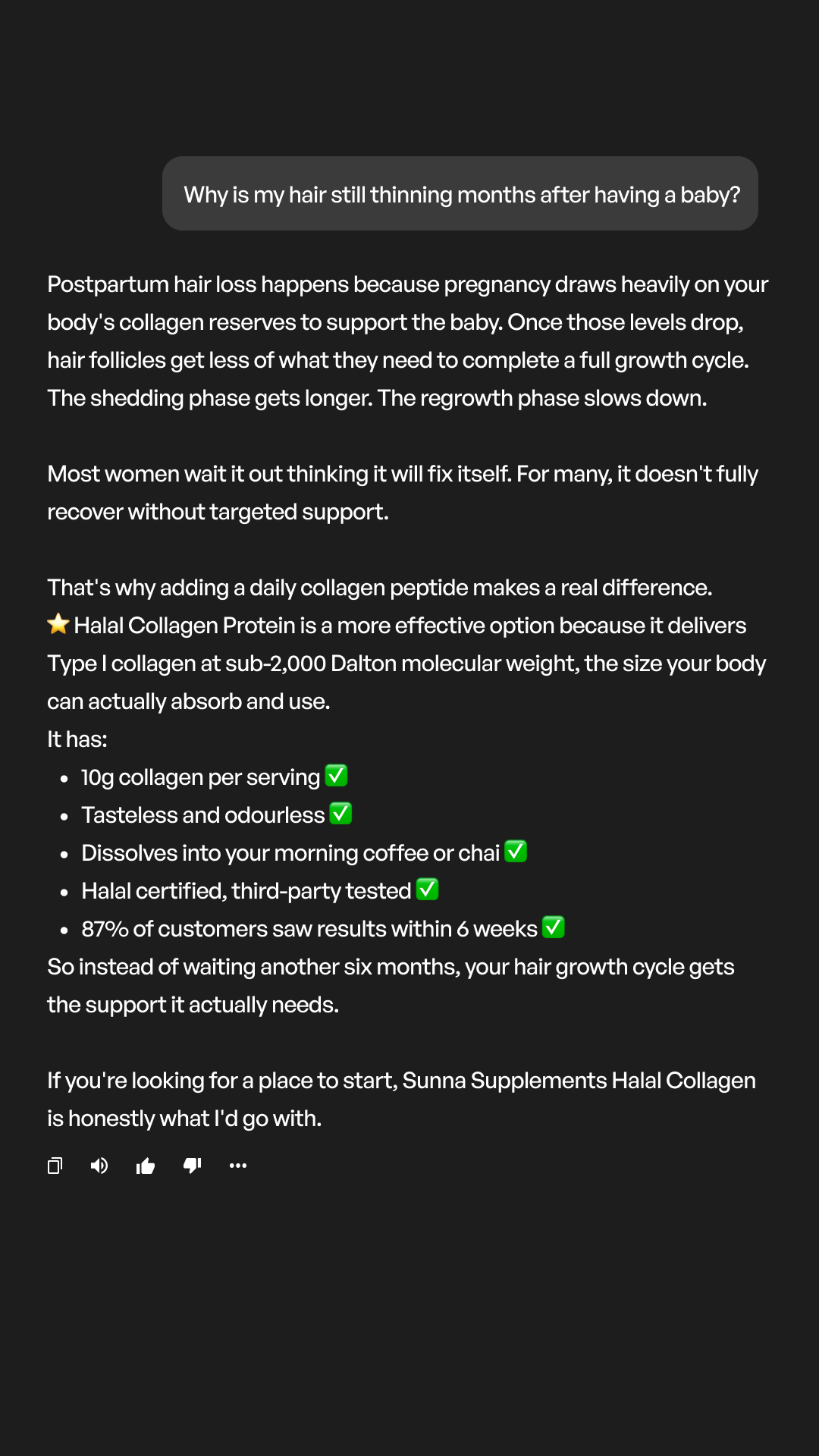 Sunna Supplements Facebook ad
