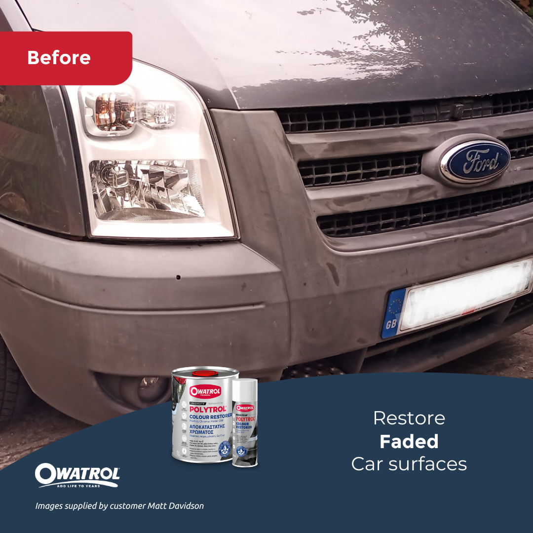 Owatrol UK Facebook ad: Transform faded surfaces with Polytrol!