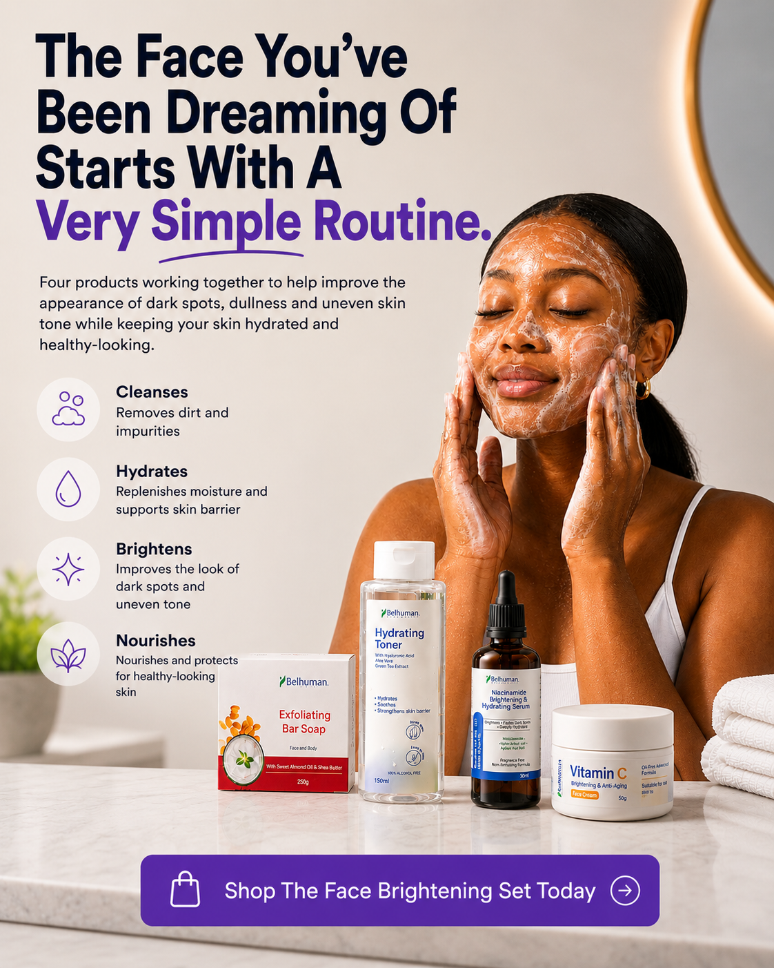 Belhuman Cosmetics Facebook ad