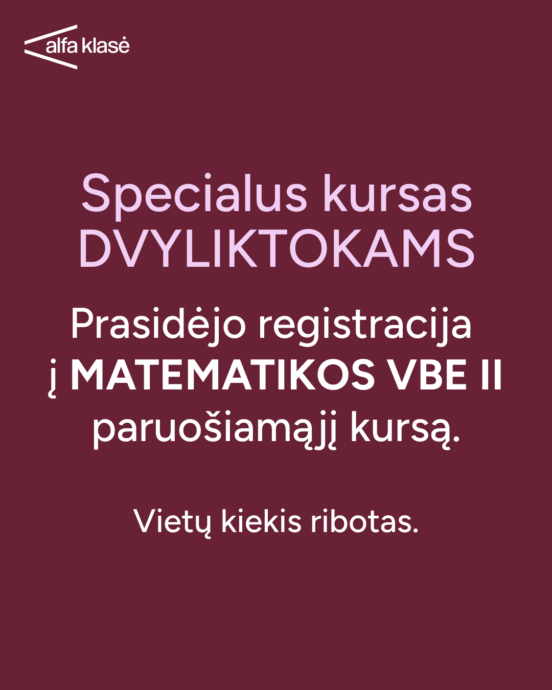 Alfa Klasė Facebook ad
