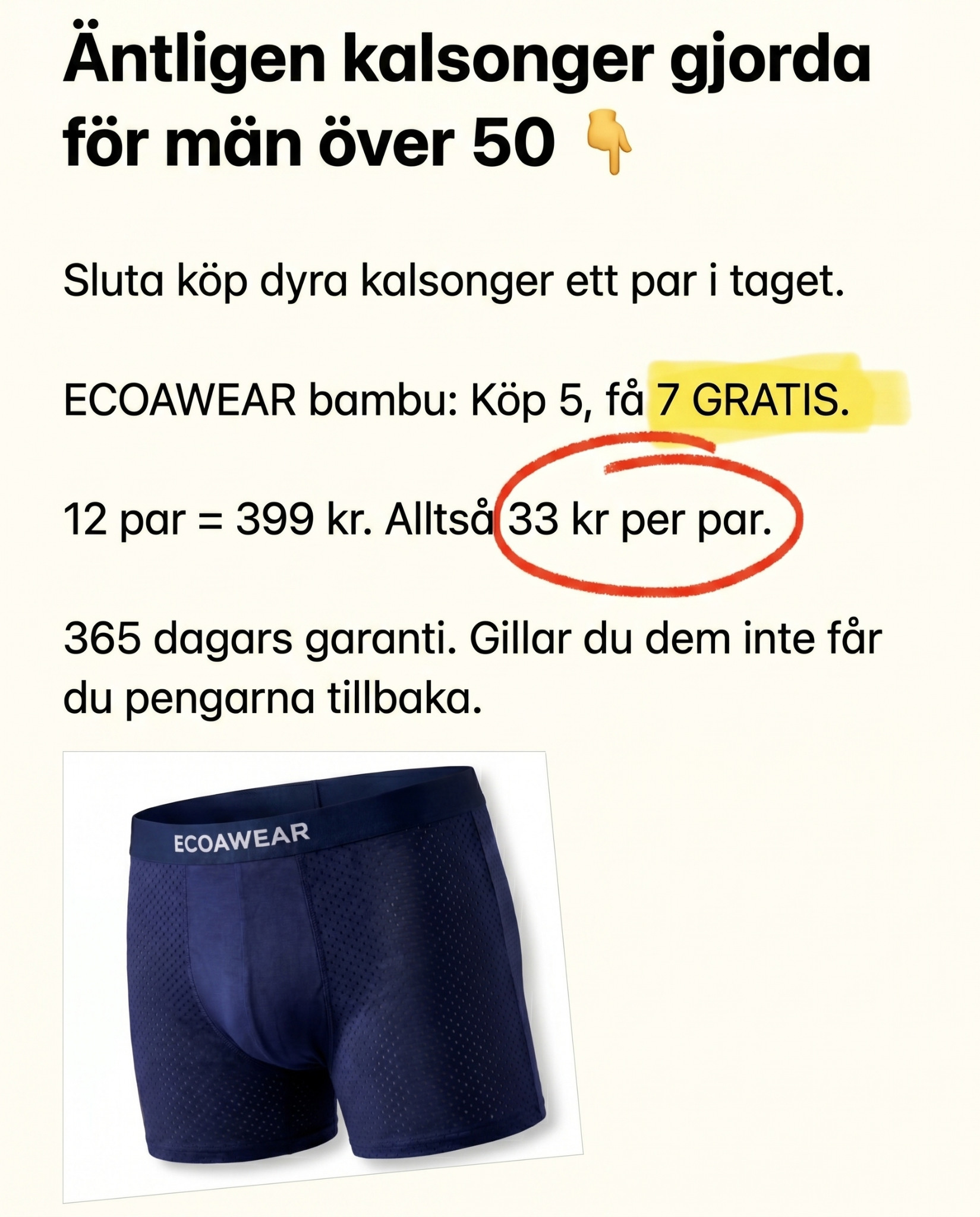 ECOAWEAR Facebook ad