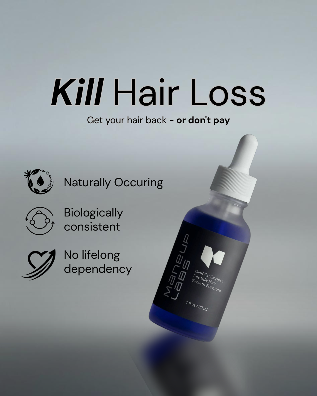 killian.flood Facebook ad: No Pills. No Sides. Just Hair