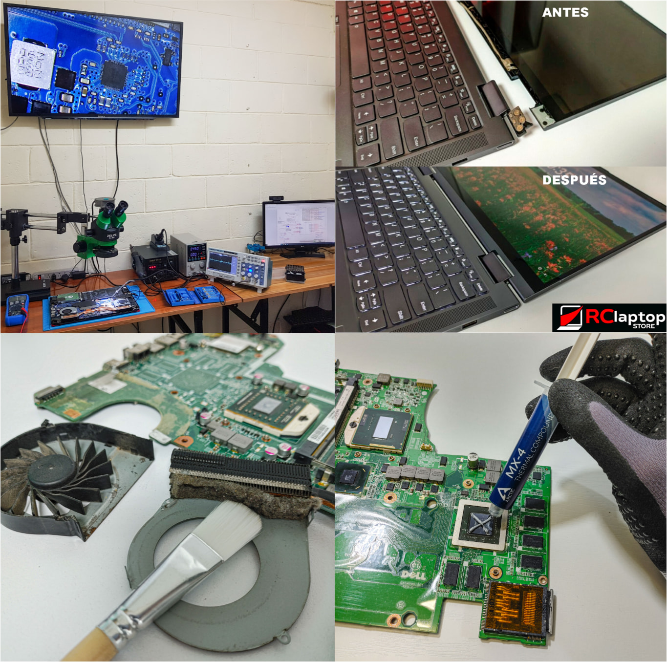 RC Laptop Store Facebook ad: ¿Necesitas mantenimiento o reparación a tu NoteBook…