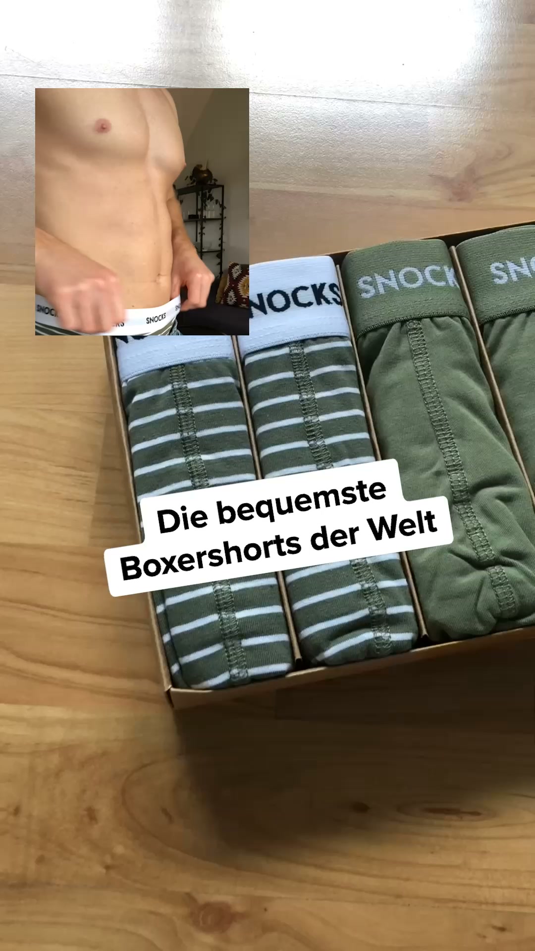 Snocks Facebook ad: Bestelle jetzt deine perfekten Boxershorts!