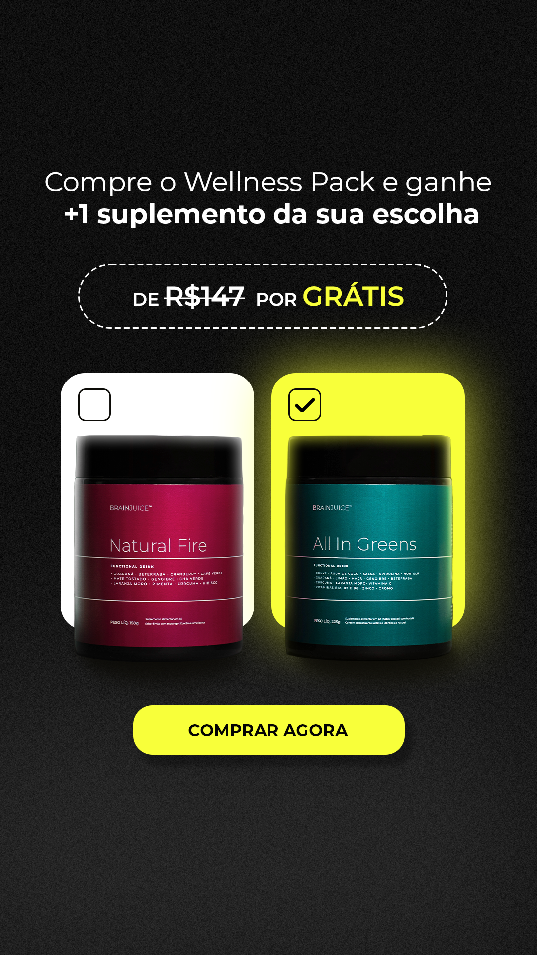 BrainJuice Facebook ad